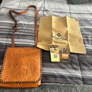 Patricia Nash Gold Tooled Leather Crossbody